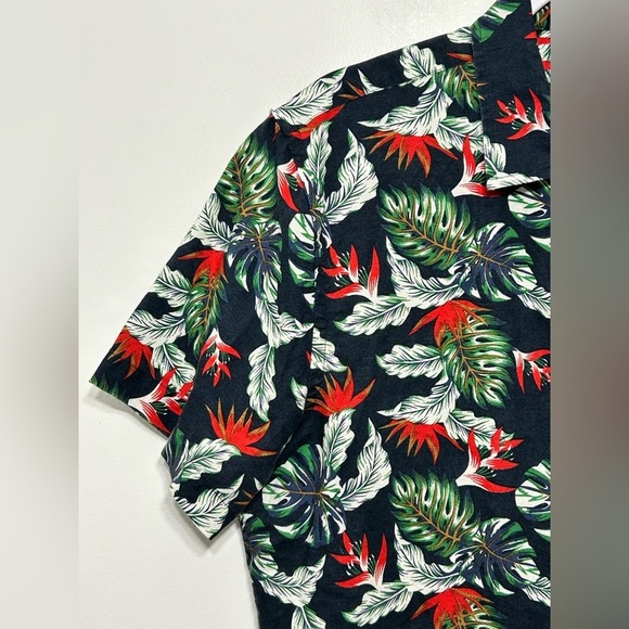 Banana Republic Factory Linen Blend Hawaiian Tropical Floral Button Up S… - Picture 4 of 10